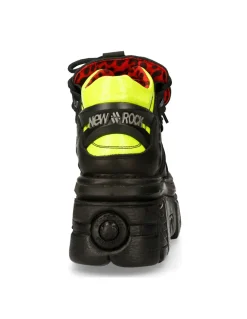 ANKLE BOOT BLACK TOWER WITH LACES M-MET011-C1