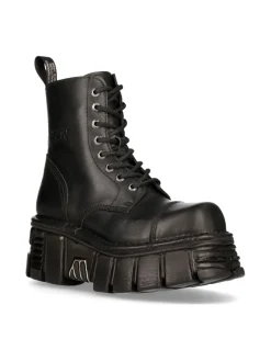 ANKLE BOOT BLACK TOWER WITH LACES M-NEWMILI083-S39
