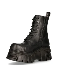 ANKLE BOOT BLACK TOWER WITH LACES M-NEWMILI083-S39