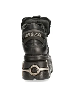 ANKLE BOOT BLACK TOWER WITH LACES M-106-S112