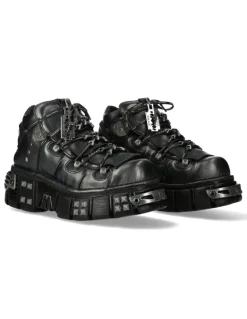 ANKLE BOOT BLACK TOWER WITH LACES M-106PHSC-V2