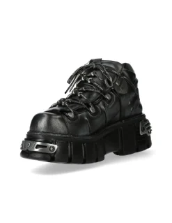 ANKLE BOOT BLACK TOWER WITH LACES M-106PHSC-V2