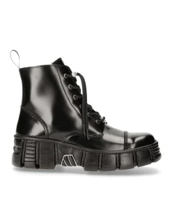 ANKLE BOOT BLACK TOWER WITH LACES M-WALL005N-C6