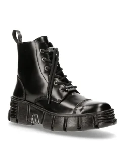 ANKLE BOOT BLACK TOWER WITH LACES M-WALL005N-C6