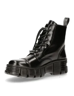 ANKLE BOOT BLACK TOWER WITH LACES M-WALL005N-C6