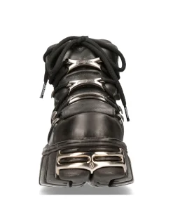 ANKLE BOOT BLACK TOWER WITH LACES M-106-S1