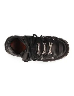 ANKLE BOOT BLACK TOWER WITH LACES M-106-S1