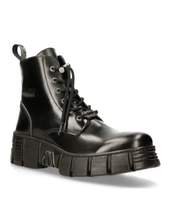 ANKLE BOOT BLACK TOWER WITH LACES M-WALL025N-C3