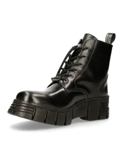 ANKLE BOOT BLACK TOWER WITH LACES M-WALL025N-C3