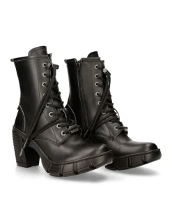 ANKLE BOOT BLACK WITH LACES M-TRCASCO007-V2