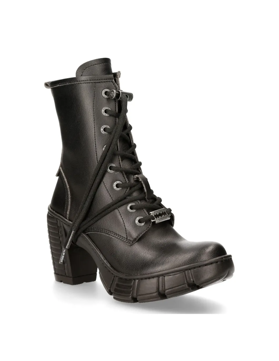 ANKLE BOOT BLACK WITH LACES M-TRCASCO007-V2