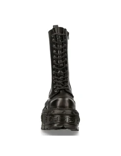 BOOT BLACK IMPERFECT WITH LACES M-MILI211-S15