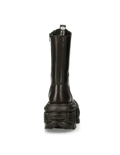 BOOT BLACK IMPERFECT WITH LACES M-MILI211-S15