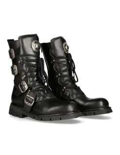 BOOT BLACK PLANING WITH LACES M-1473-S1