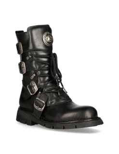 BOOT BLACK PLANING WITH LACES M-1473-S1