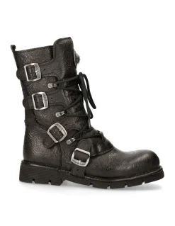 BOOT BLACK PLANING WITH LACES M-1473-S43
