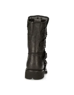 BOOT BLACK PLANING WITH LACES M-1473-S43