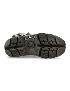 BOOT BLACK REACTOR WITH BUCKLES AND LACES M-391-S1