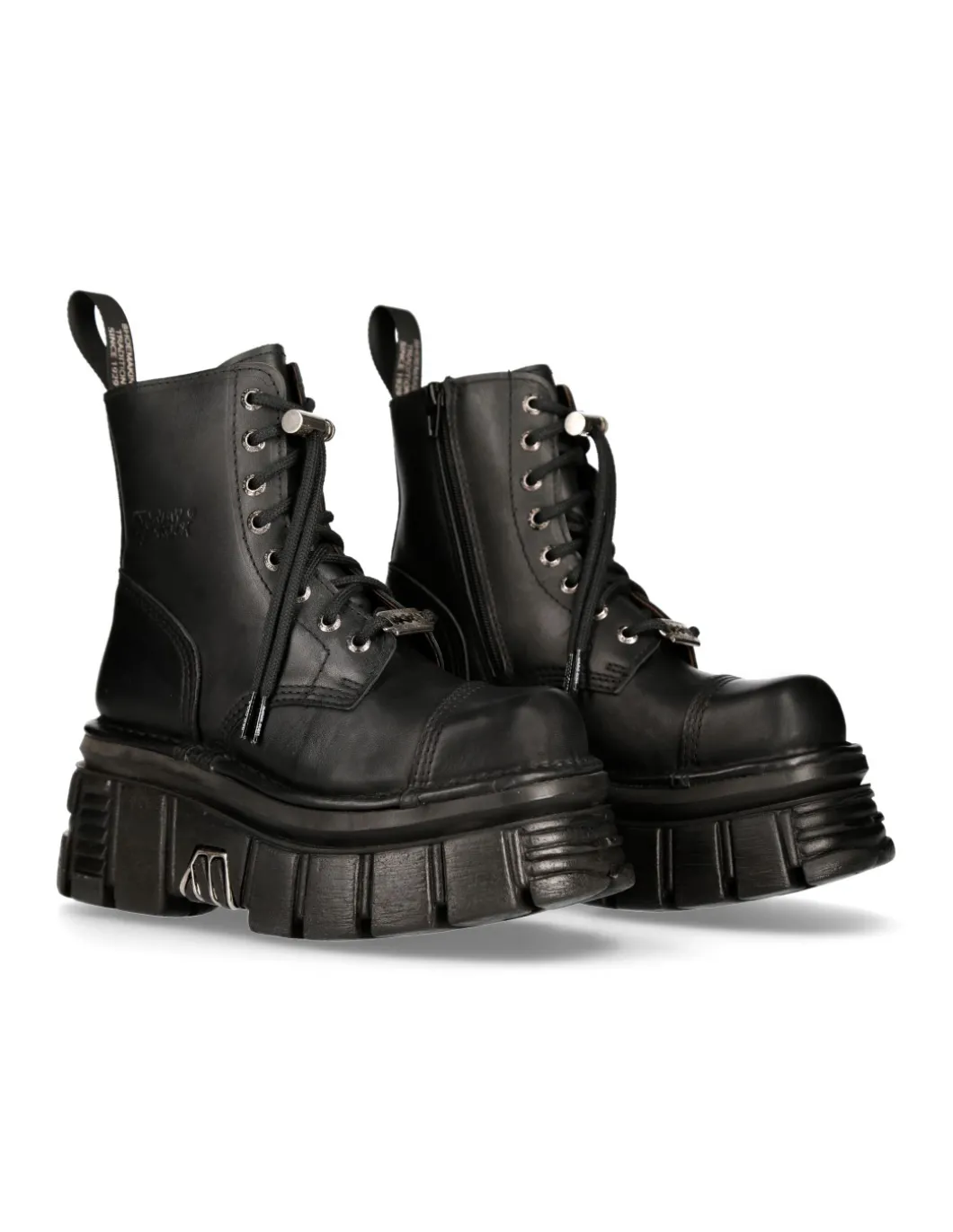 BOOT BLACK TOWER WITH LACES M-NEWMILI083-S21