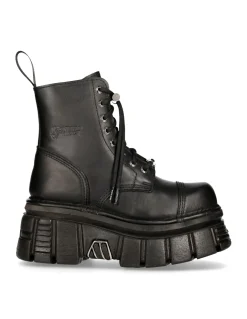 BOOT BLACK TOWER WITH LACES M-NEWMILI083-S21