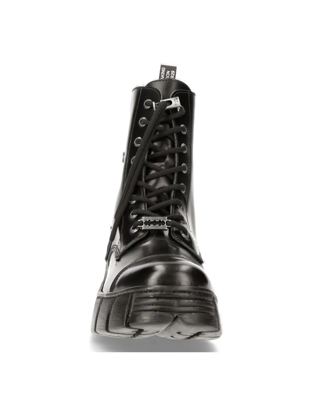 BOOT BLACK TOWER WITH LACES M-WALL126N-C1