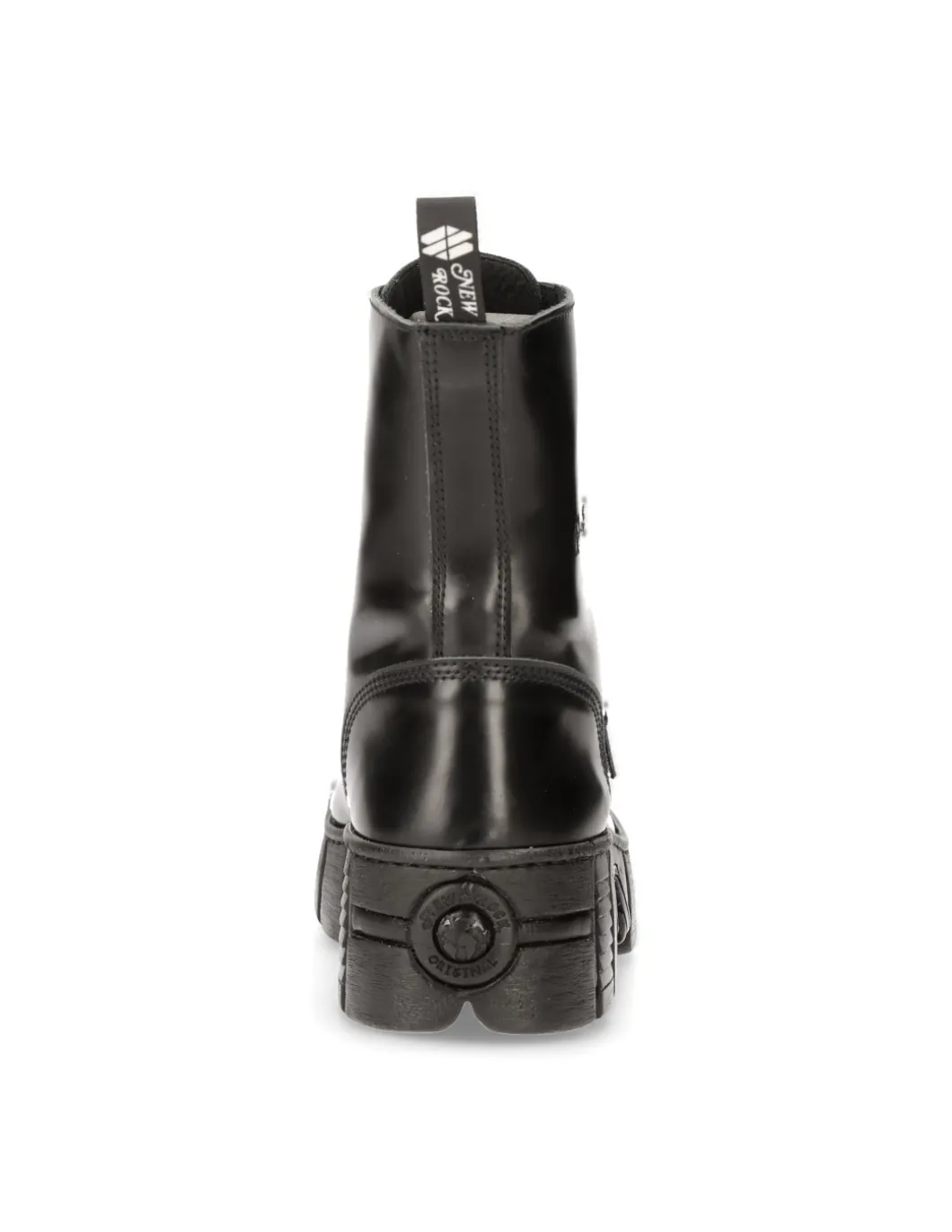 BOOT BLACK TOWER WITH LACES M-WALL126N-C1
