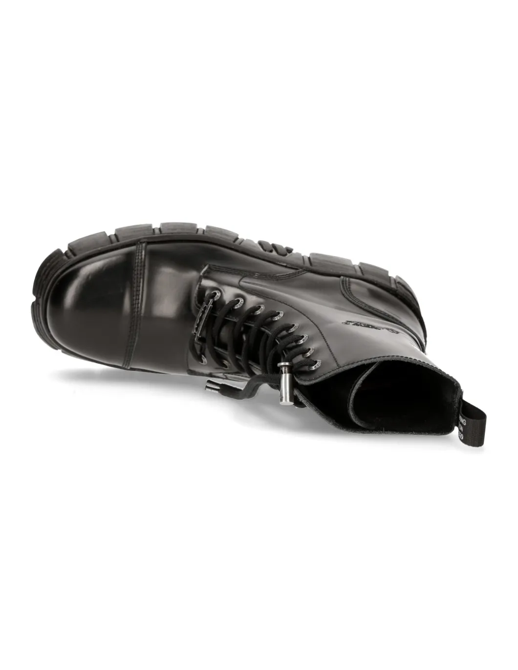 BOOT BLACK TOWER WITH LACES M-WALL126N-C1