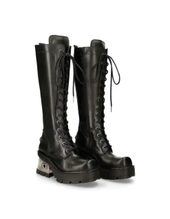 HIGH BOOT BLACK NEW WITH LACES M-236-S1