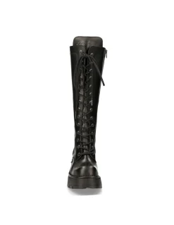 HIGH BOOT BLACK NEW WITH LACES M-236-S1