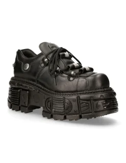 SHOE BLACK IMPERFECT WITH LACES M-233-C4