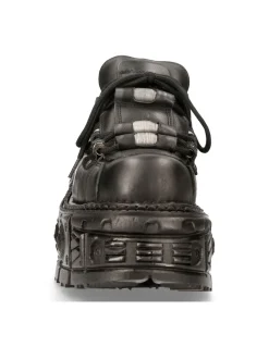 SHOE BLACK IMPERFECT WITH LACES M-233-C4