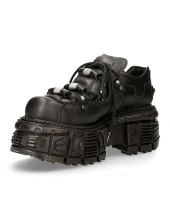 SHOE BLACK IMPERFECT WITH LACES M-233-C4